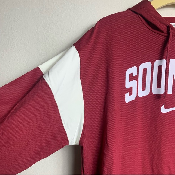 Nike Oklahoma Sooners Mens Hoodie Large Official On Field Dri-Fit Loose Fit - Picture 6 of 11